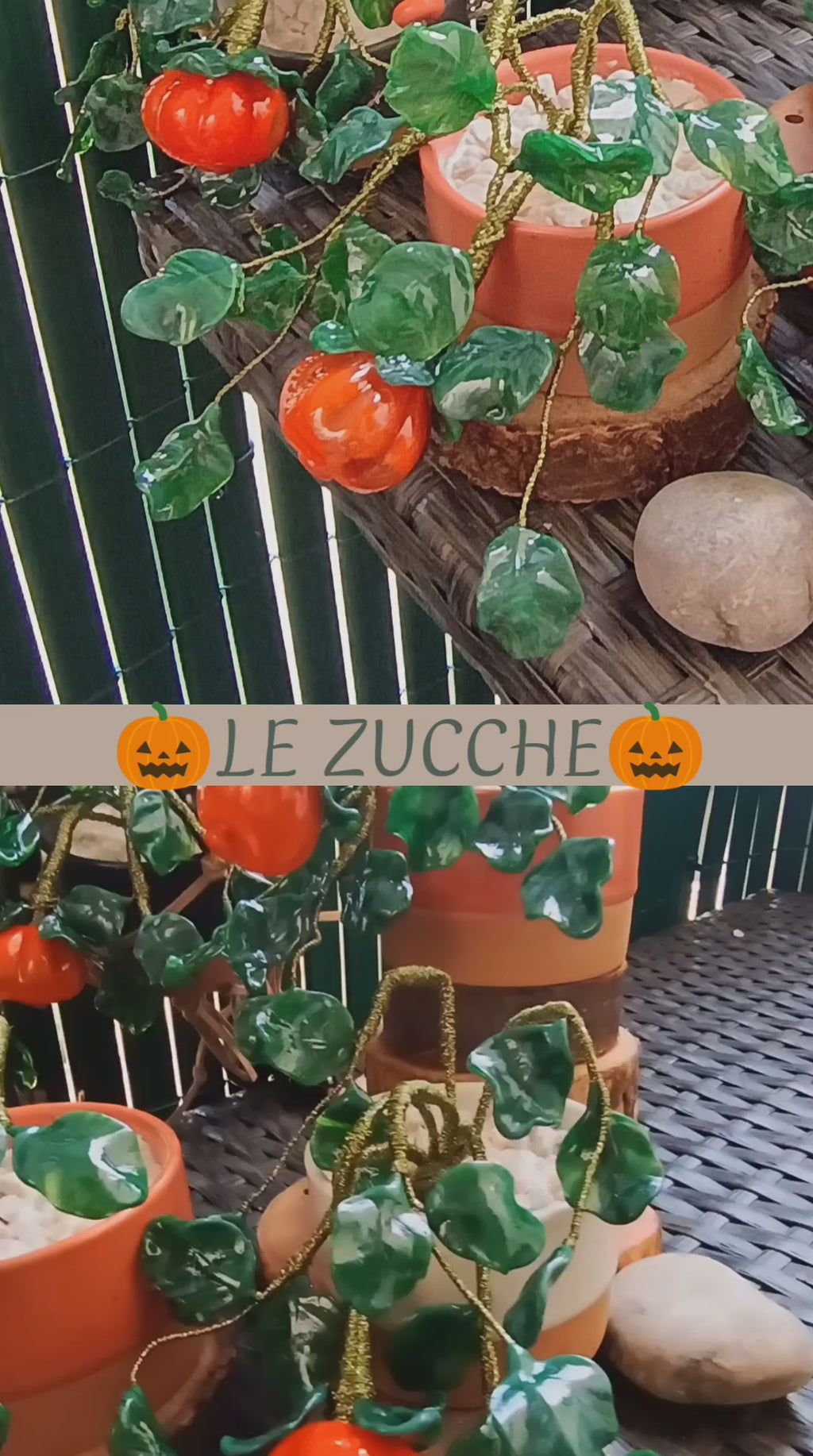 Piantina Zucca in Vetro di Murano: Decorazione Artigianale Arancione per Casa e Ufficio