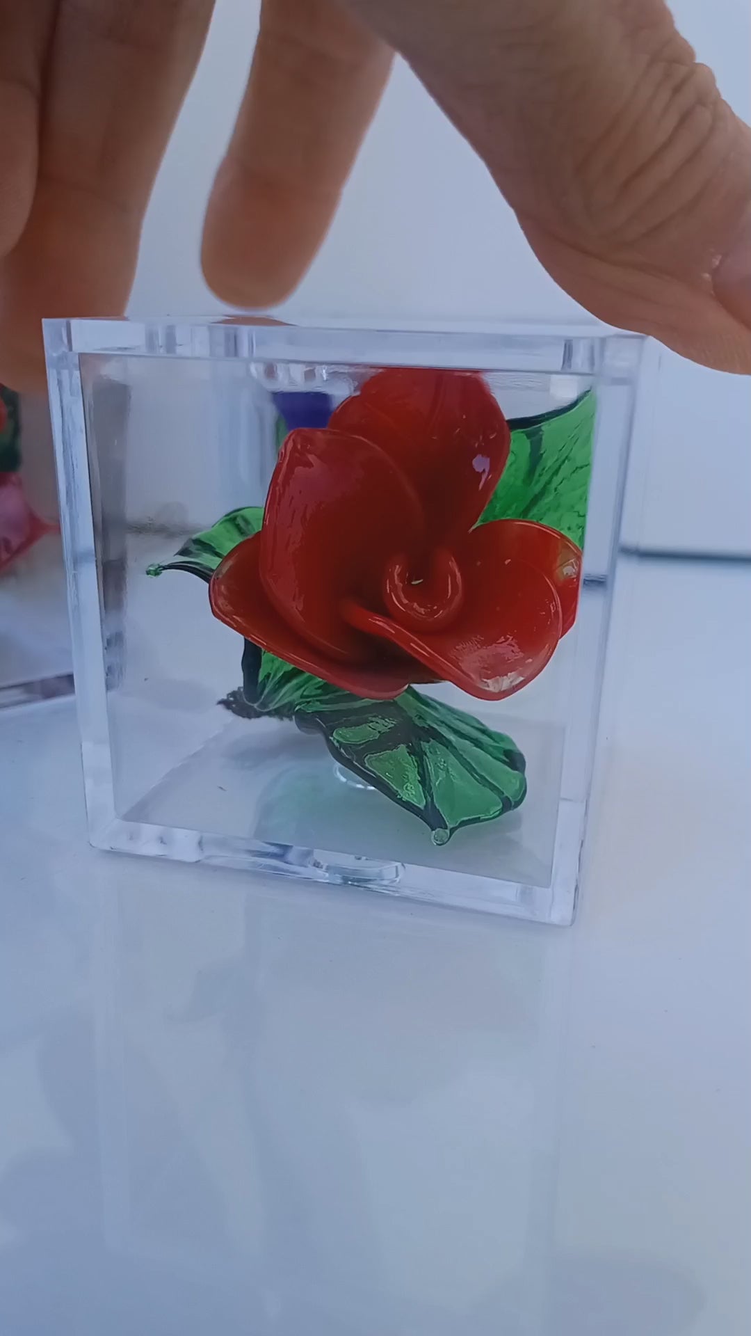 Cube flowers in vetro di murano